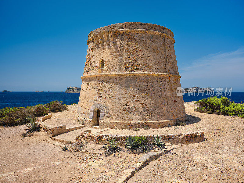 Torre d'en Rovira，古瞭望塔，伊比沙岛，西班牙